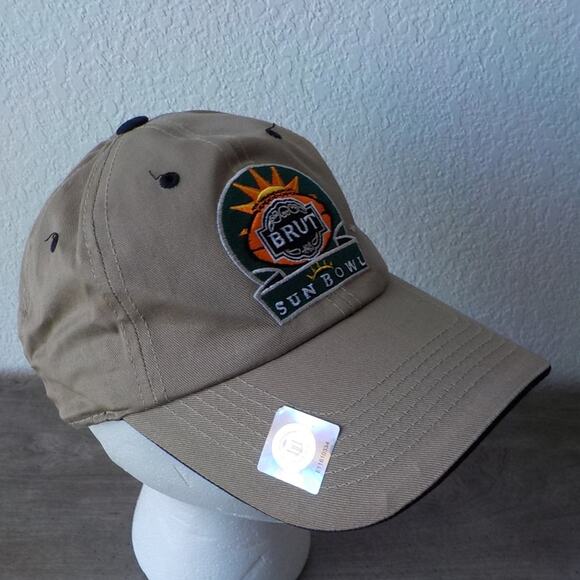 2007 Brut Sun Bowl Hat Brown Green Logo Embroidered College Football OSFA VTG - Picture 2 of 7